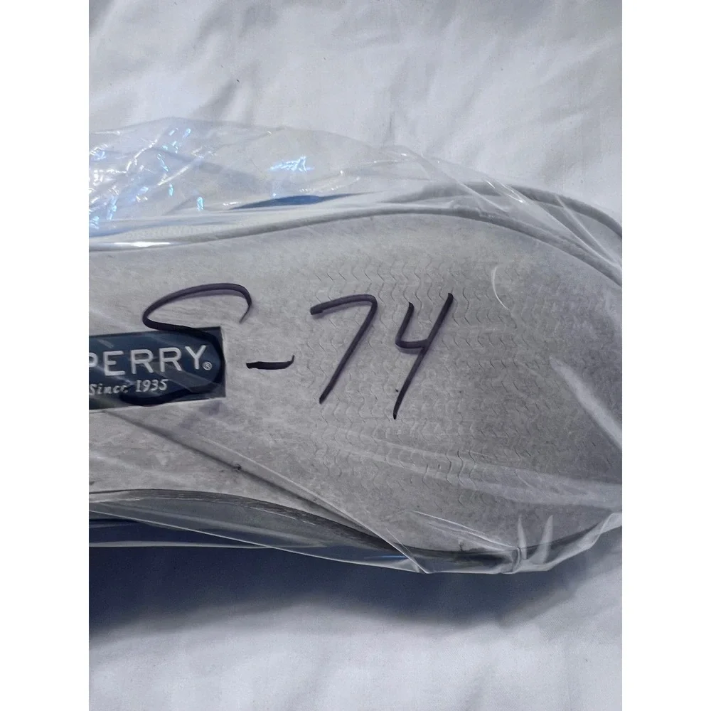 Sperry Top-Sider Crest Vibe Navy Perforated Leather Slip On Sneakers Womens 9.5M